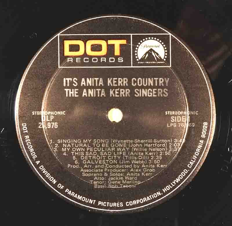 It's Anita Kerr CountryのA面のレーベル