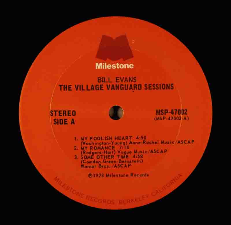 The Village Vanguard SessionsのＡ面のレーベル