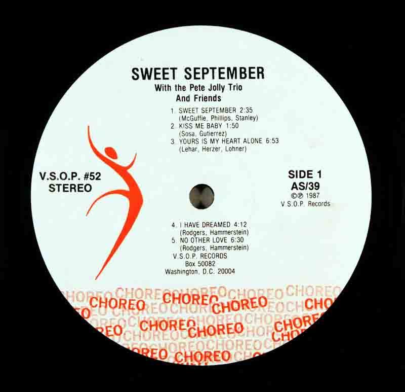 Sweet SeptemberのＡ面のレーベル