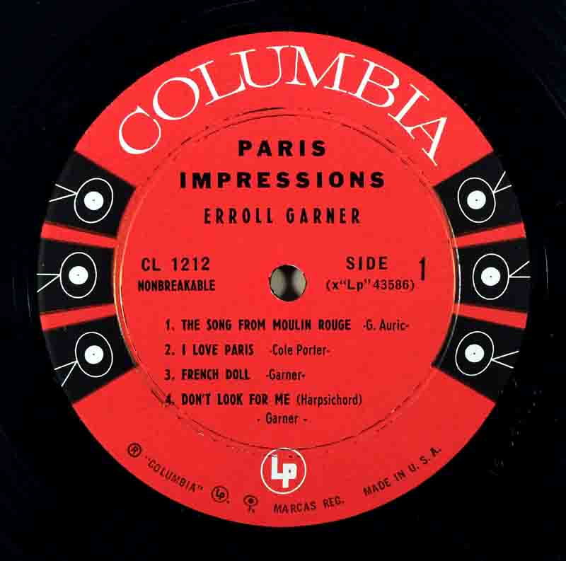 Paris Impressions Vol.1のＡ面のレーベル