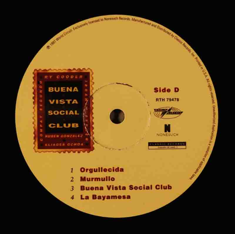 Buena Vista Social ClubのD面のレーベル