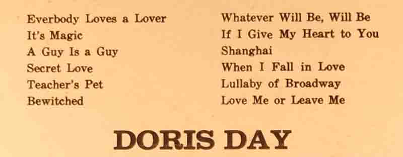 Doris Dayのベスト盤の曲順