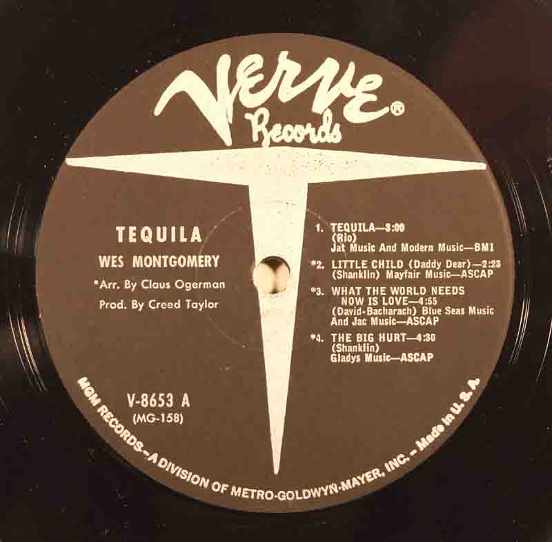 TequilaのＡ面のレーベル