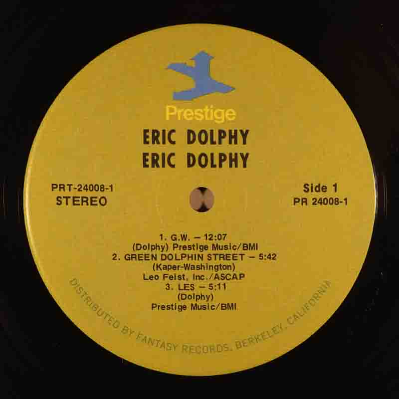Eric Dolphy ２枚組のＡ面のレーベル