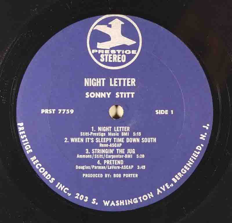 Night LetterのＡ面のレーベル